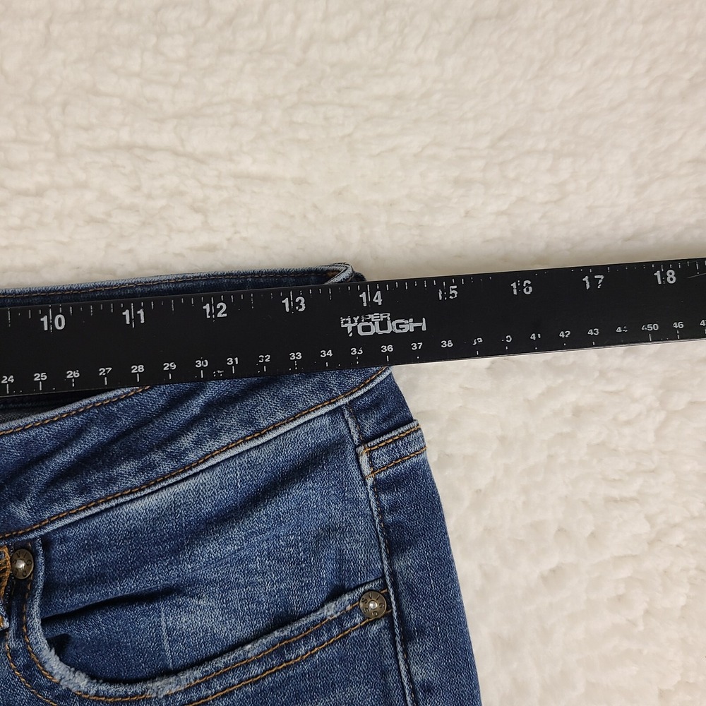 Vigoss Jeans Womens 27x27 Blue Jagger Skinny Fray Distress Dark‎ Wash Denim - Picture 4 of 14